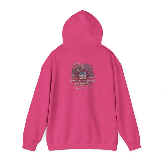 Never Waver Be Red White and A Little Bougie Unisex Heavy Blend™ Hooded Sweatshirt