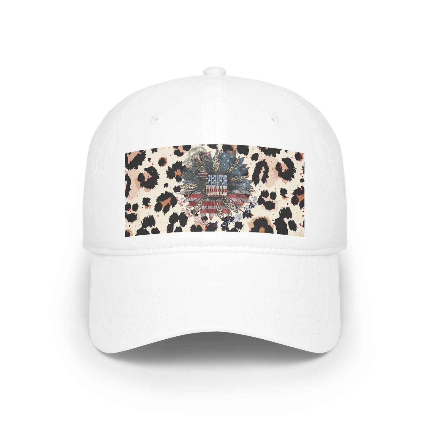 Never Waver Be Red White and A Little Bougie, With this Patriotic Animal Print Baseball Cap