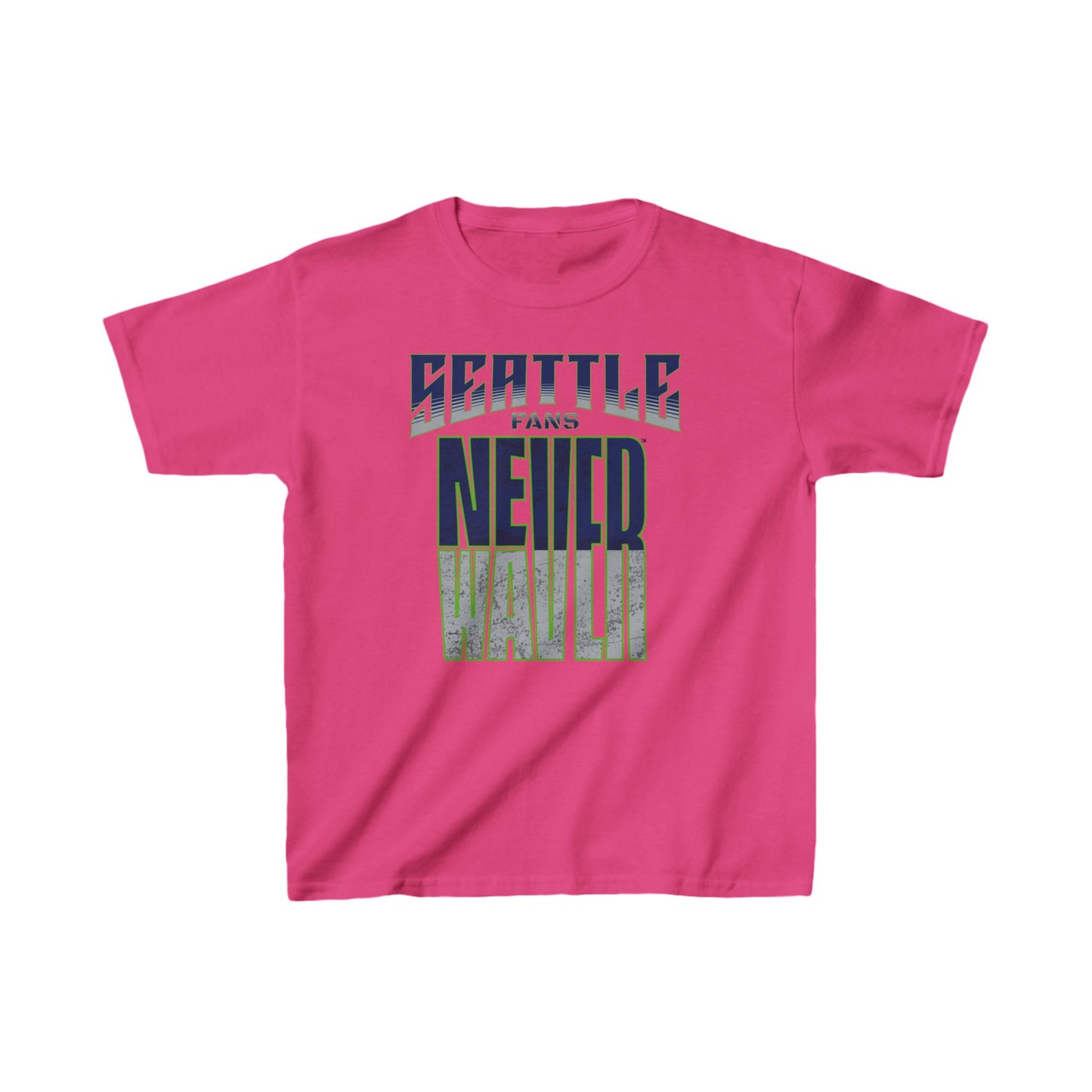 Seattle Fans Never Waver Kids Heavy Cotton™ Tee