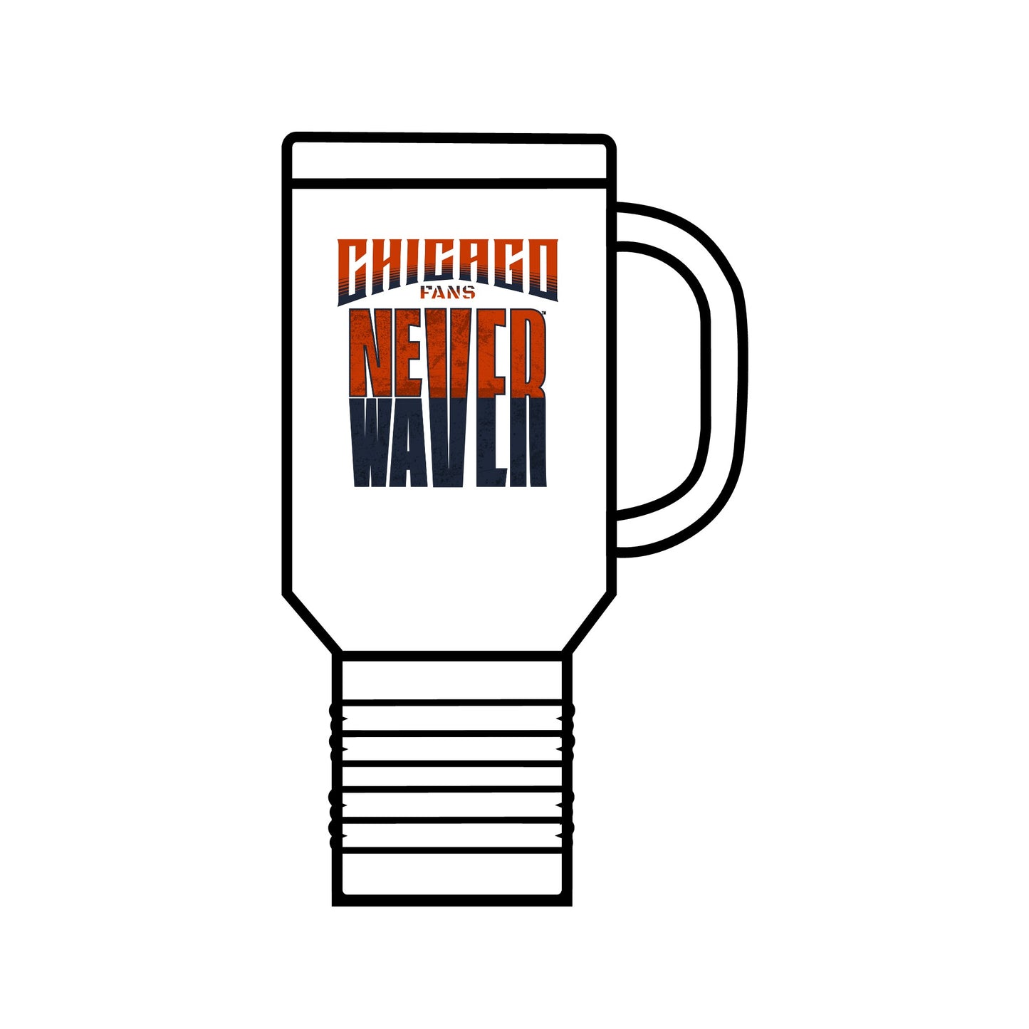 Chicago Fans Never Waver Insulated Travel Mug, 40oz