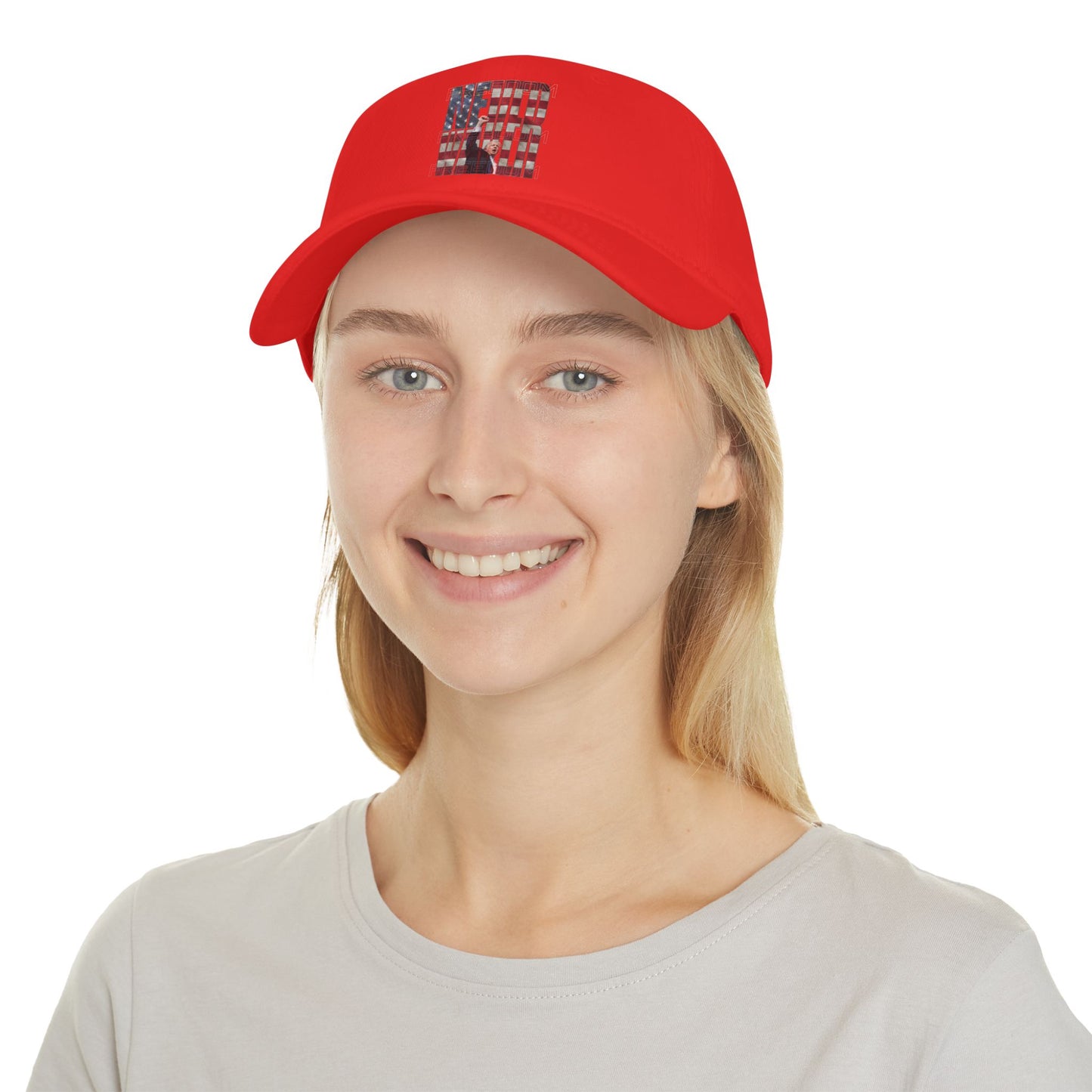 Never Waver Trump Fist Pump Low Profile Baseball Cap