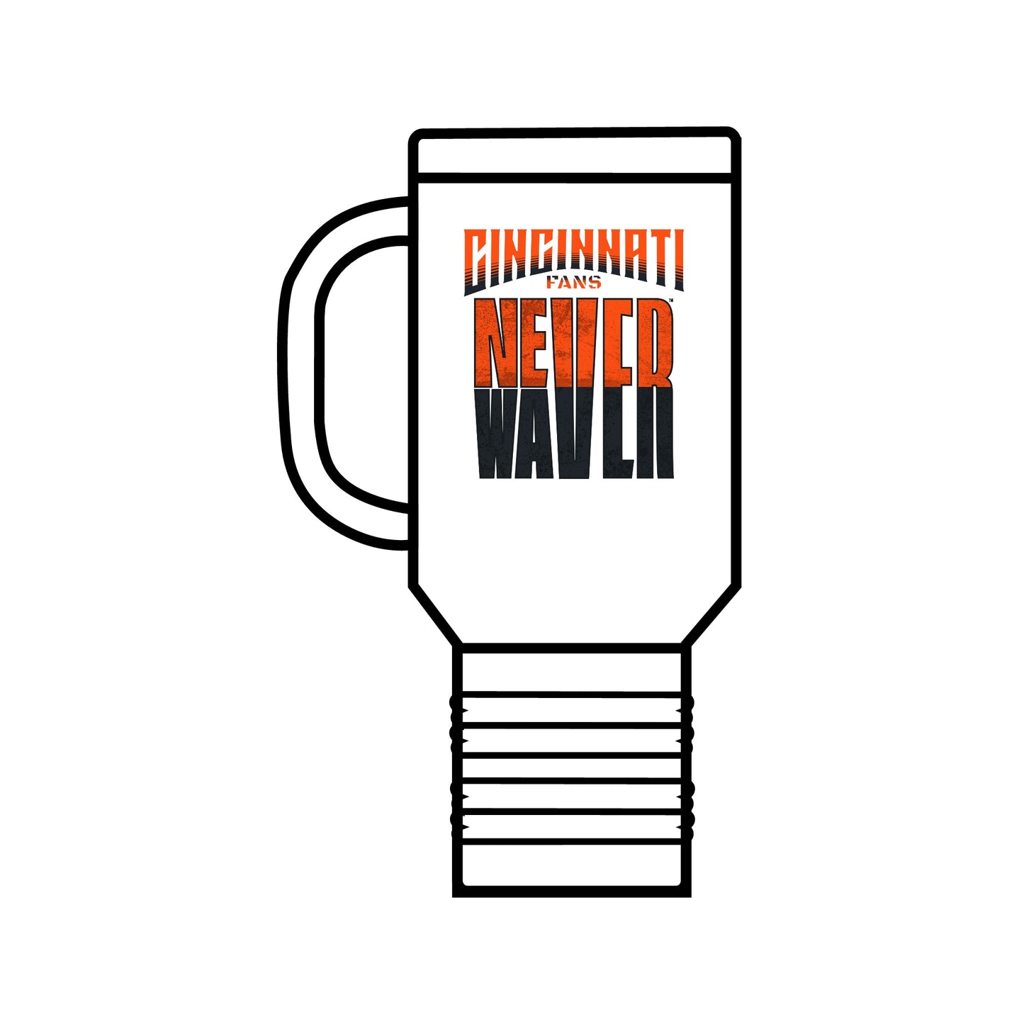 Cincinnati Fans Never Waver Insulated Travel Mug, 40oz