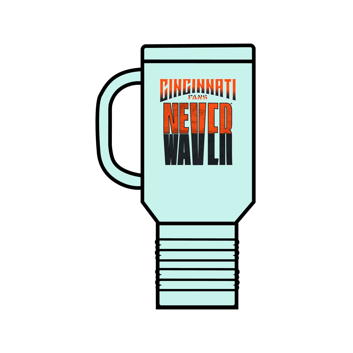 Cincinnati Fans Never Waver Insulated Travel Mug, 40oz