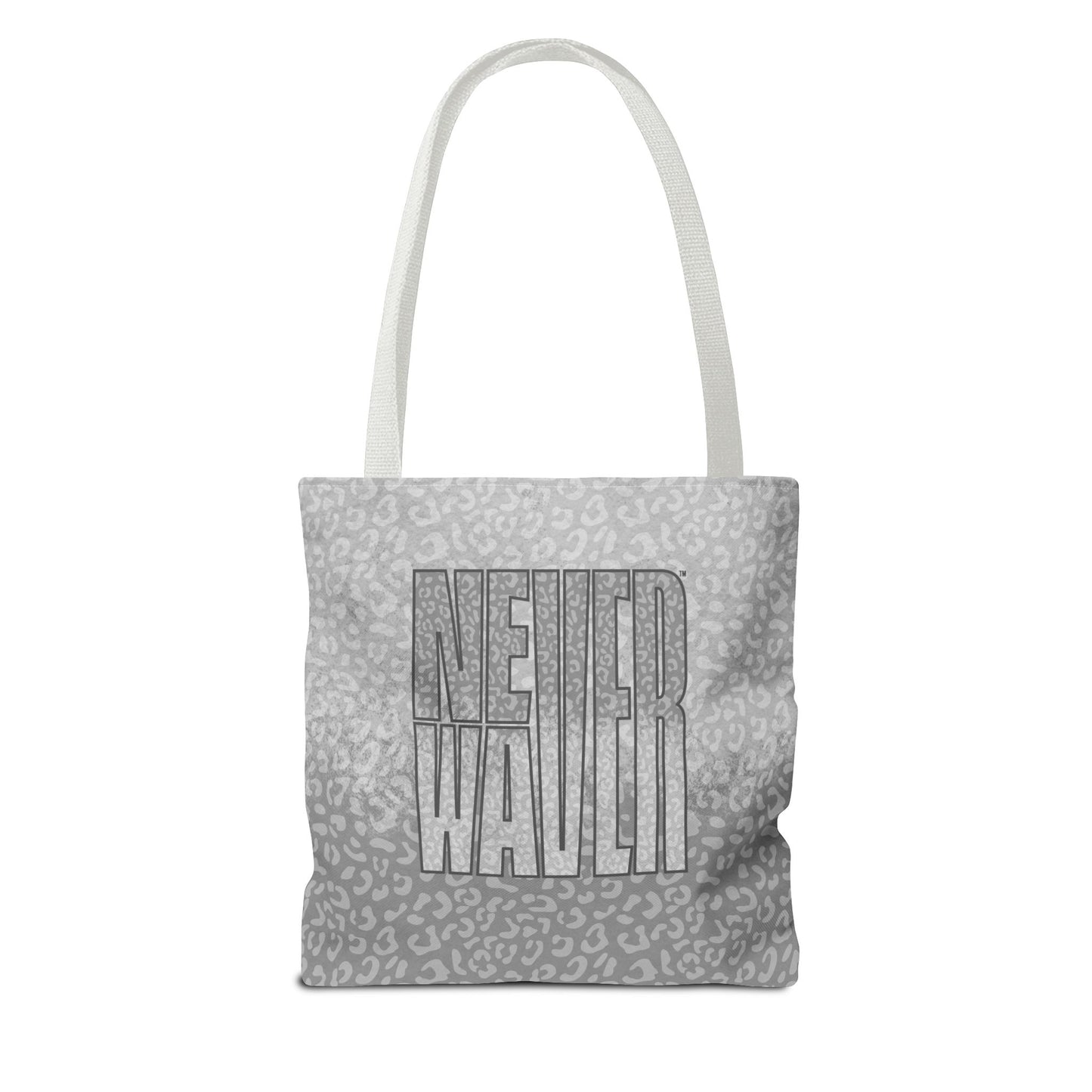 Never Waver Mamma Gray Leopard Tote Bag (AOP)