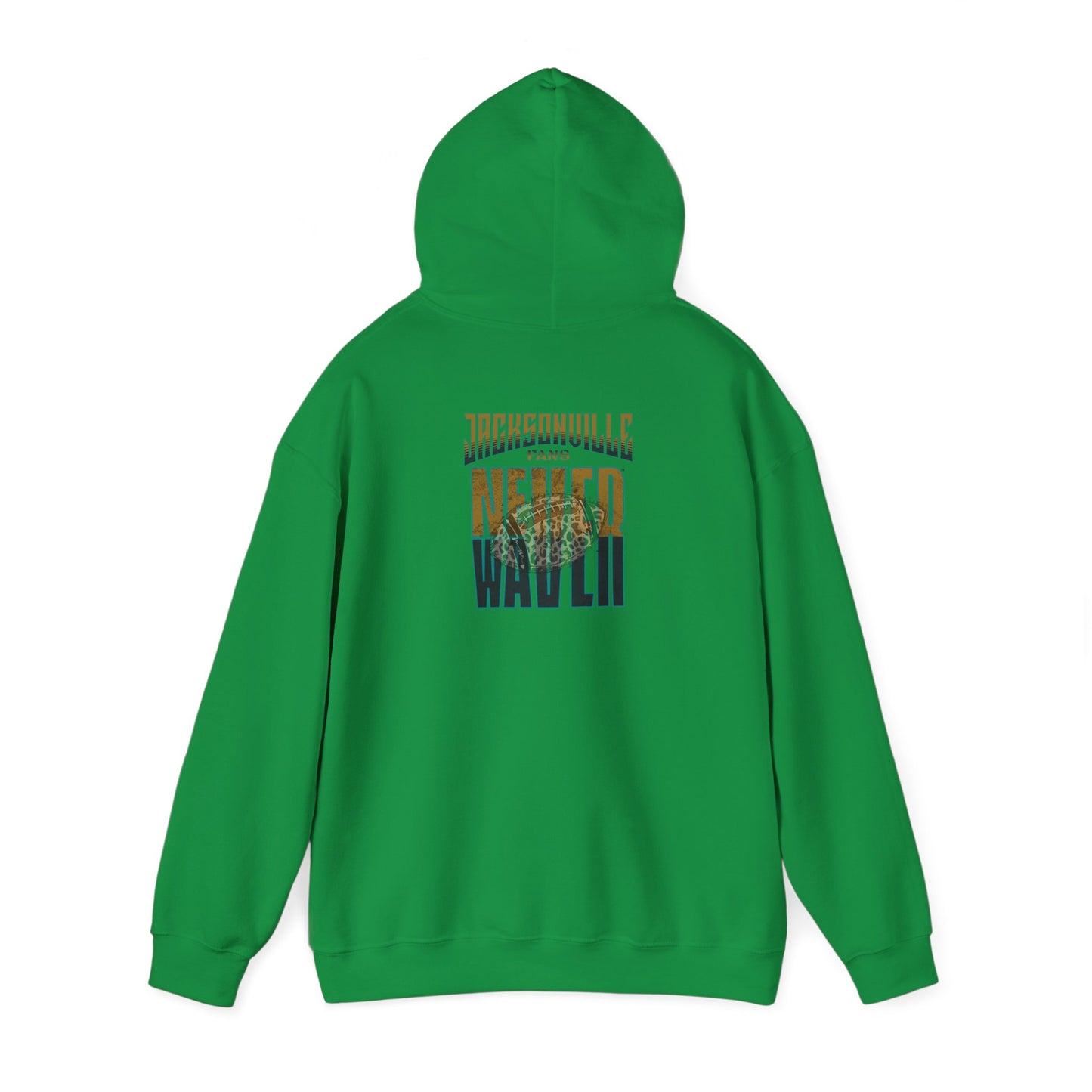 Jacksonville Fans Never Waver W-Leopard Football Unisex Heavy Blend™ Hooded Sweatshirt