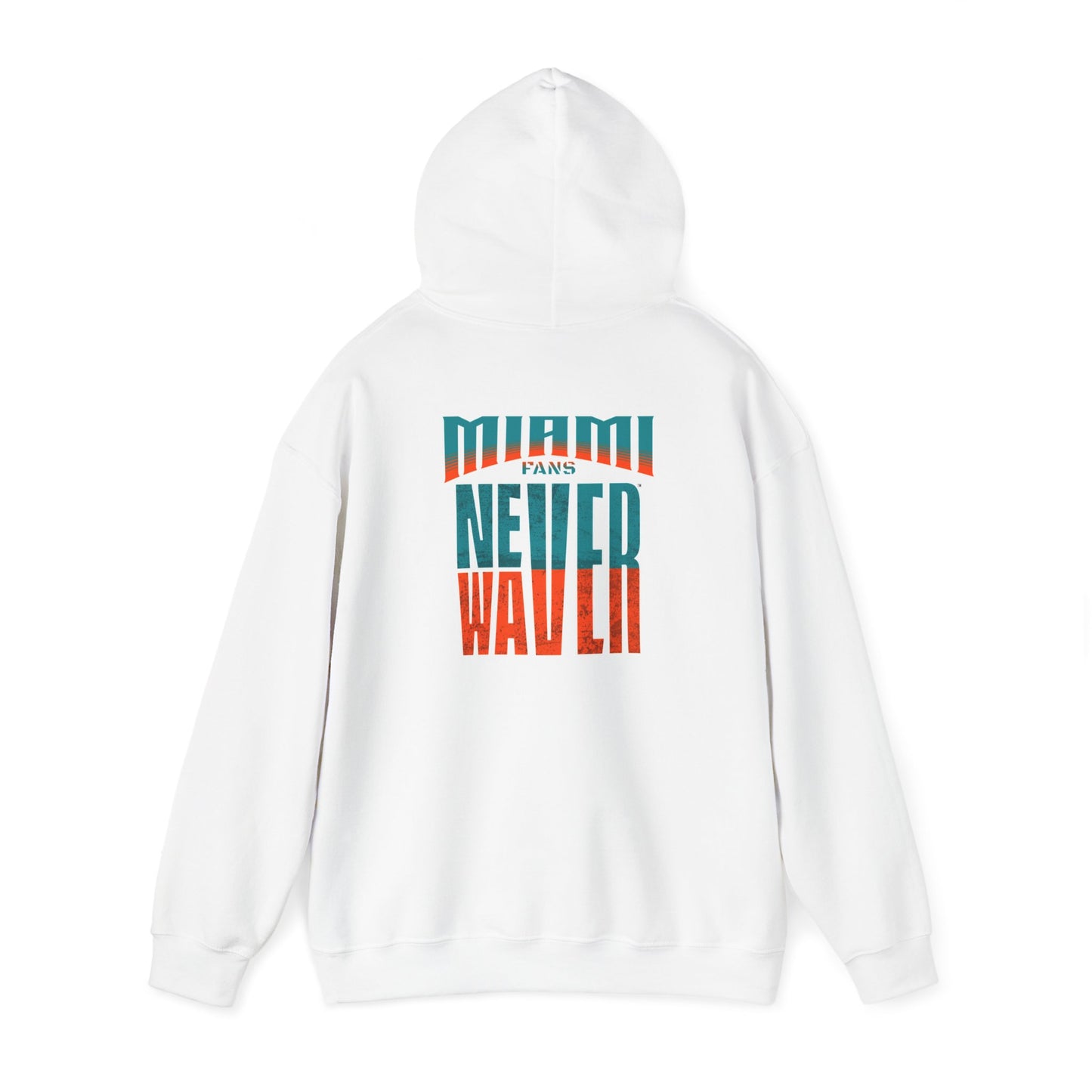 Miami Fans Never Waver Unisex Heavy Blend™ Hooded Sweatshirt