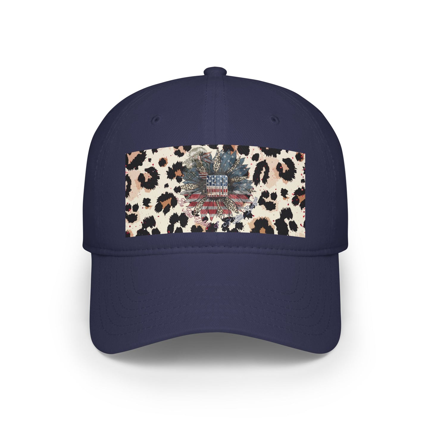 Never Waver Be Red White and A Little Bougie, With this Patriotic Animal Print Baseball Cap