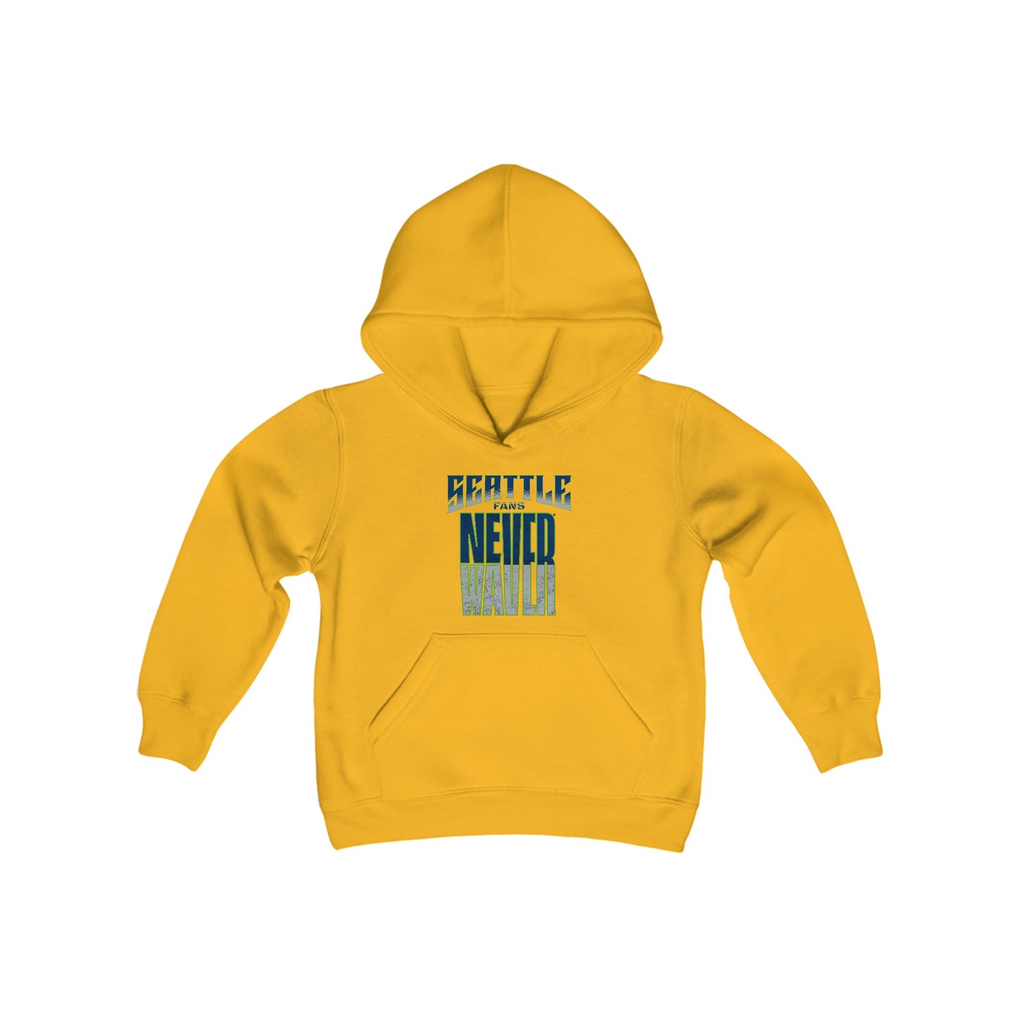 Seattle Fans Never Waver Youth Heavy Blend Hooded Sweatshirt