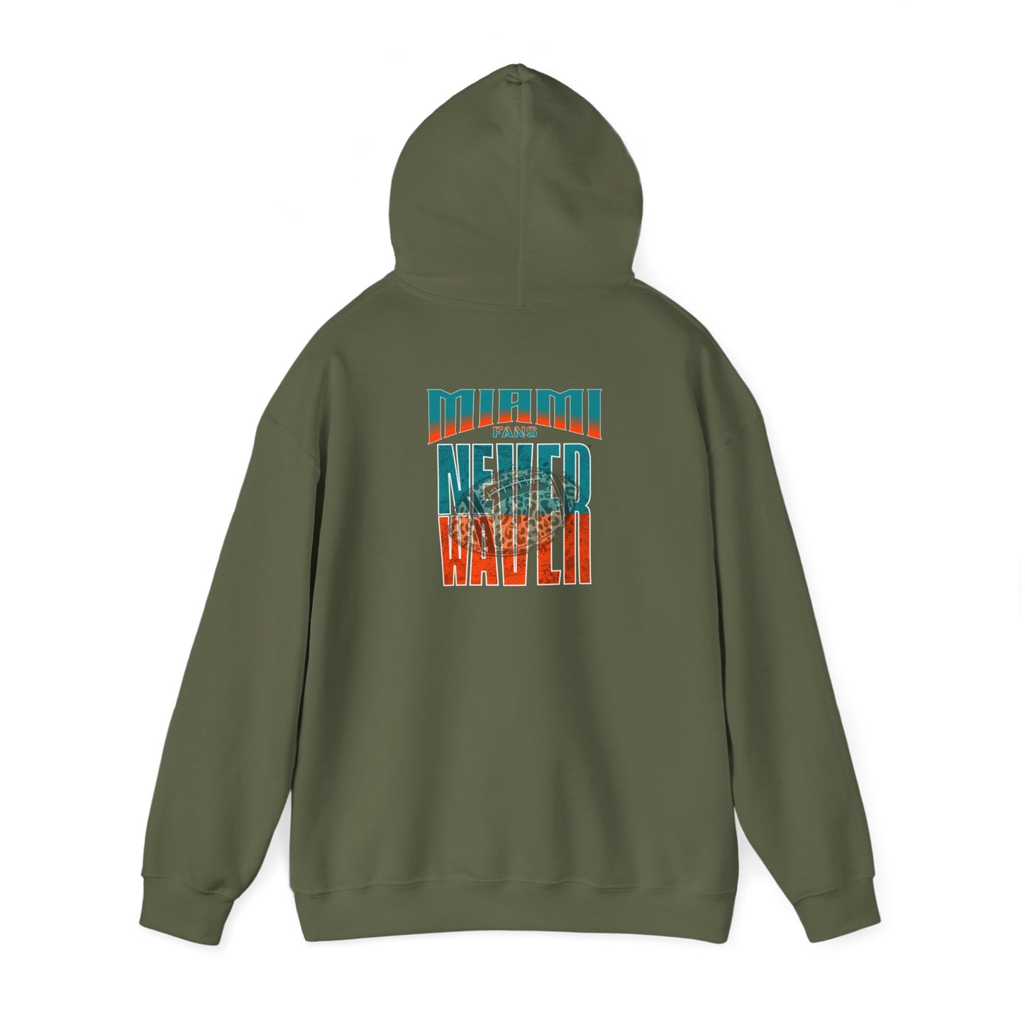 Miami Fans Never Waver W-Leopard Football Unisex Heavy Blend™ Hooded Sweatshirt