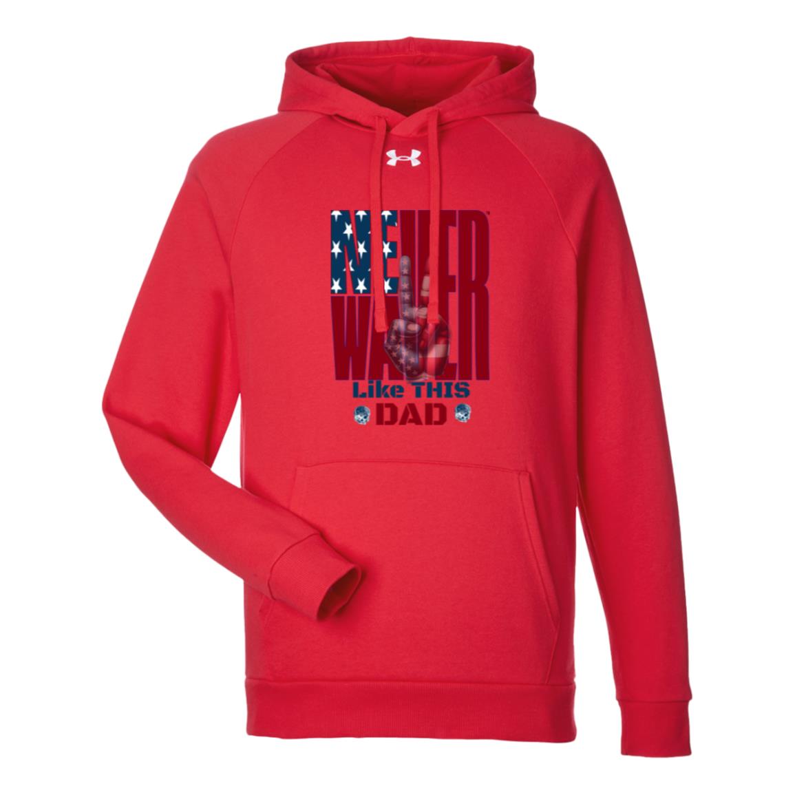 Never Waver Like This Dad Peace American Flag 1379757 Under Armour Mens Rival Fleece Hoodie