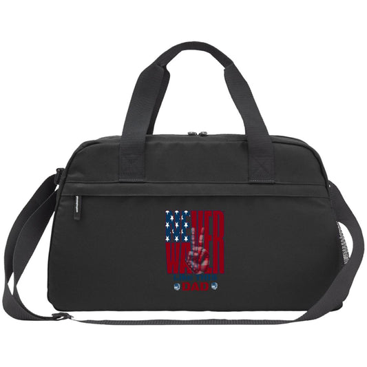 Never Waver Like This Dad Peace American Flag CE057 Core 365 Medium Duffel Bag