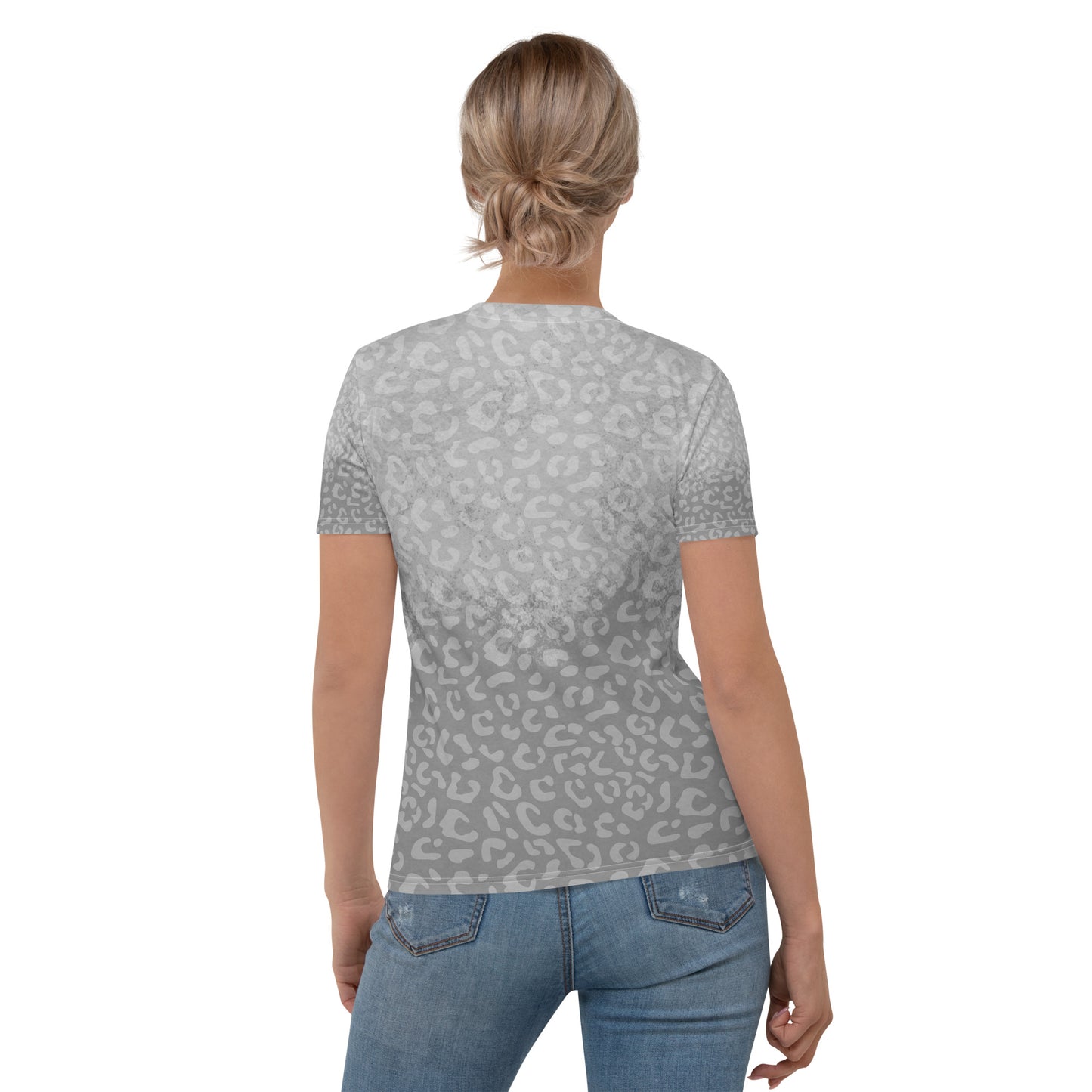 Never Waver Gray Ombre Leopard Women's T-shirt